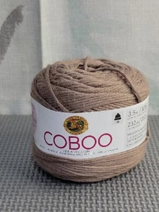 (1 Skein) Lion Brand Yarn Coboo Yarn, Taupe 3.5oz/232yrds - Picture 1 of 3
