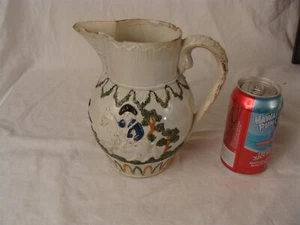 Jarra de cerámica antigua grande del siglo XIX militar caballo Prattware - Imagen 1 de 11