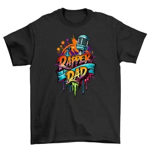 Rapper Dad Microphone Men's Funny T-Shirt - Rock the Mic in Style! Unisex Printe - Picture 1 of 46