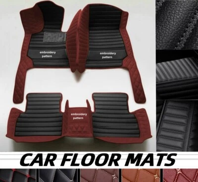 For Nissan Car Floor Mats Liners Custom All Weather Carpet PU Leather Waterproof Foto 1 de 4