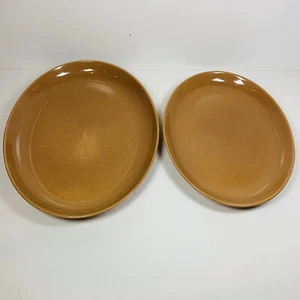 Vintage Russel Wright Oval Platten Reif Aprikose 2er Set - Bild 1 von 11