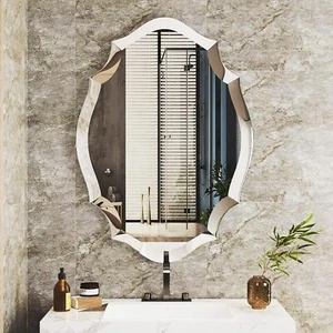 28/32'' Bathroom Irregular Mirror Wall Mounted Unique Entryway Bedroom Art Decor - Picture 1 of 15