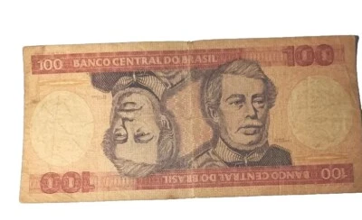 Brazil 100 Cruzeiros ND (1981-84) P198b circulated Ungraded Money Currancy - Image 1 of 4