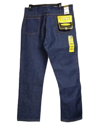 Men's 36x30 Relaxed Straight Jeans Legendary Gold Rustler Blue Thick Denim - Image 1 of 4