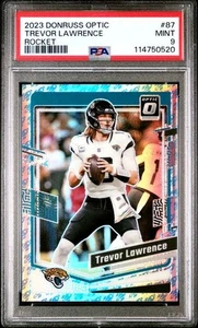 2023 Donruss Optic Trevor Lawrence Rocket Case Hit SSP PSA 9 #87 Jaguars - Picture 1 of 2