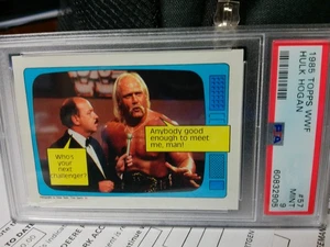 1985 Topps WWF Hulk Hogan #57 The Superstars Speak PSA 9 Mint - Picture 1 of 3