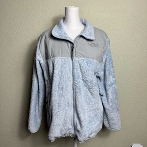 The North Face Girls Jacket Fleece Blue and Gray Full Zip Size XL Zip Pockets - Picture 1 of 9