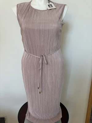 Anne Klein NWT Women’s Dress 12 Champagne Color NEW Flattering Flowy - Image 1 of 4