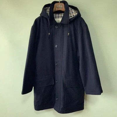 Aquascutum Field Coat Cashmere Dark Navy Asian fit M US size S Authentic Men's - Image 1 of 4