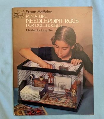 Miniature Needlepoint Rugs For Dollhouses Dover Needlework Series Susan McBaine - Image 1 of 4