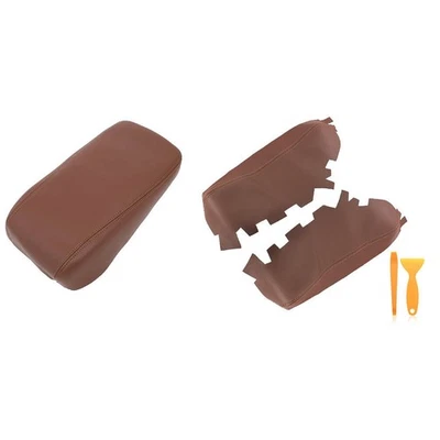 Leather Brown Console Lid Armrest & Door Panel Cover For Toyota Avalon 2013-18 - Image 1 of 4