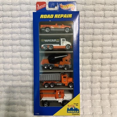НОВЫЙ запечатанный винтажный 1996 Hot Wheels дороги ремонт 5 грузовик подарок упаковка  - Изображение 1 из 4