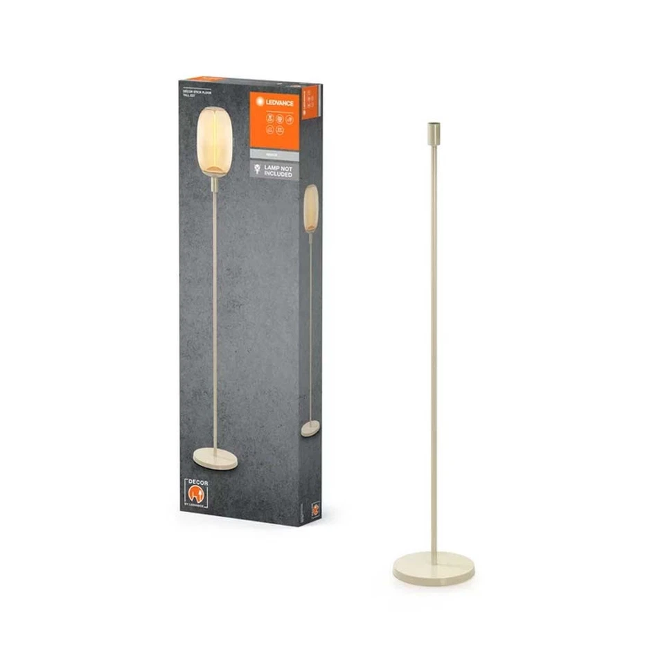 Lámpara de pie Ledvance Lámpara Decor Stick Floor Beige 146cm max 25W E27 Interruptor de pie