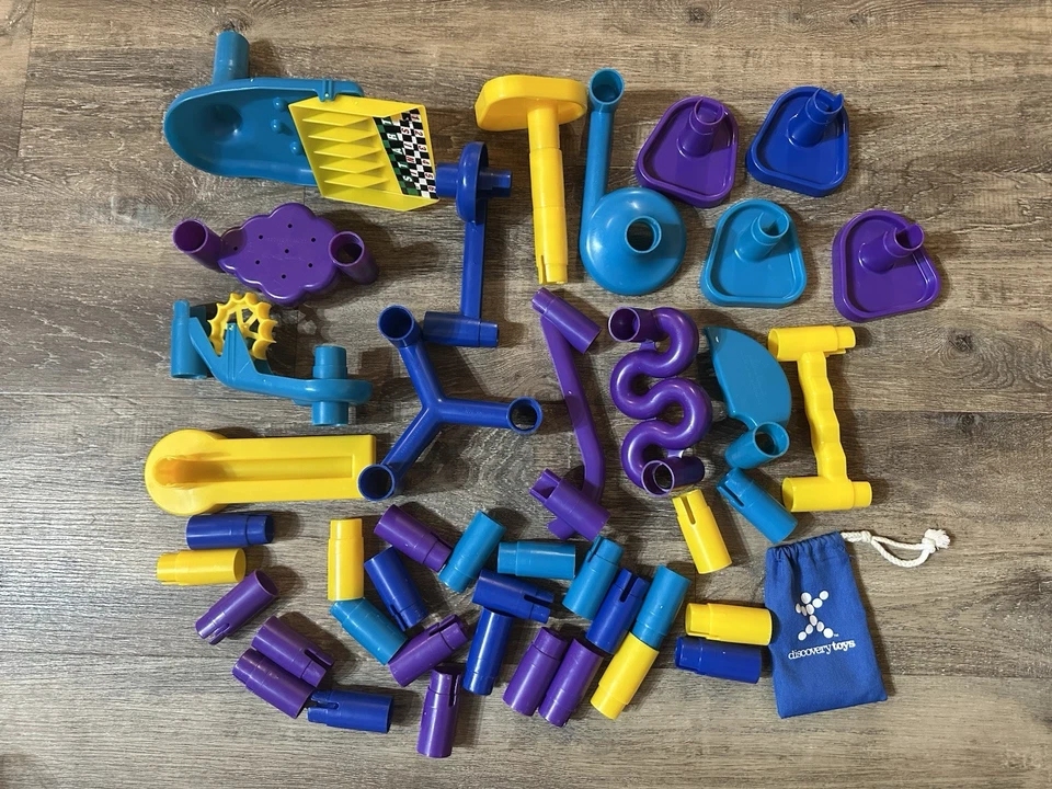 Discovery Toys Marble Works Marble Run Starter Set With Marbles Parts Pieces - Image 1 of 4