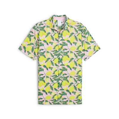 Polo de golf Puma Arnold Palmer para hombre grande rama de limón rosa nuevo con etiquetas $90 Foto 1 de 4