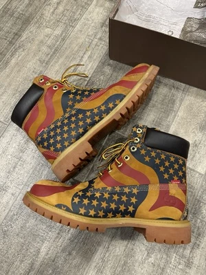 Timberland Supreme Estrellas y Rayas 6" Bota Bandera Americana 10.5 Dipset Nueva York Foto 1 de 4