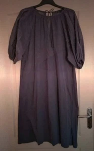 Zara Ladies Grey/Blue 3/4 Length Sleeve Lightweight Midi Dress. Size M - Picture 1 of 15
