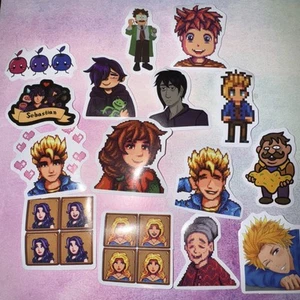 10 Stardew Valley Sebastian Stickers Cute Kawaii SDV Sticker Gaming Villager Sam - Picture 1 of 3