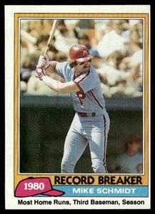 1981 Topps #206 Mike Schmidt - Foto 1 di 2