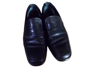 TODS SCARPE MOCASSINI ELEGANTI IN PELLE NERA DA UOMO TAGLIA 10,5 - Foto 1 di 14