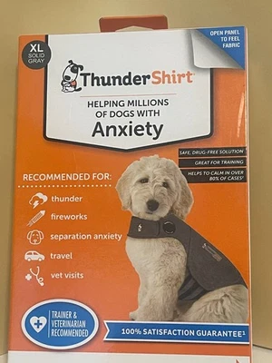 ThunderShirt Chaleco Clásico Ansiedad y Calmante para Perros, Gris Brezo, X-Grande Foto 1 de 3