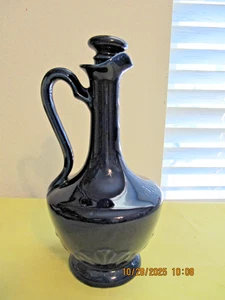 Antike König blaue Keramik Ewer Karaffe hohle Markierung darunter - Bild 1 von 3