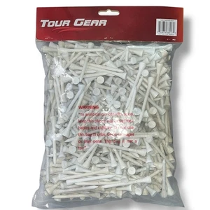 Golf Tees 2 3/4 inch 500 Piece Wood Tour Gear - Picture 1 of 2