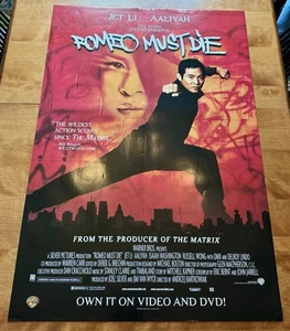 Vintage 2000 Jet Li & Aaliyah Romeo Must Die Original Movie Store Poster 27X40 - Picture 1 of 2