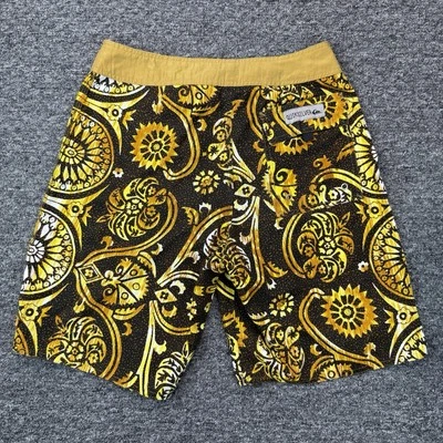 Bañador vintage Quiksilver Board Shorts para hombre 32 dorado negro arte egipcio Foto 1 de 4