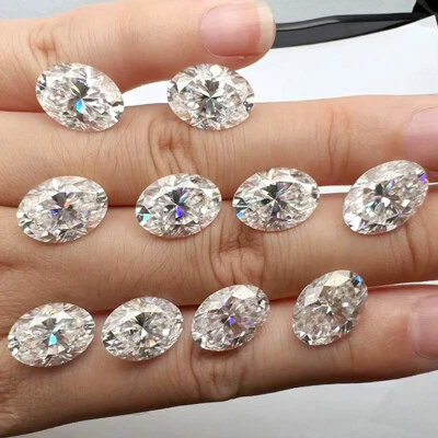 Brilliant Cut Oval Loose Moissanite Stone 0.1CT ~ 5 CT Loose Diamond Test Passed - Image 1 of 4