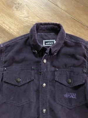 Authentic Young Versace Designer Button Up Longsleeve Shirt Size 6 - Image 1 of 4