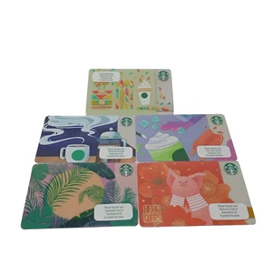 Set 5 Starbucks Karten Mixed Design 2018-2019 Starbuck Bangkok Thailand - Bild 1 von 9