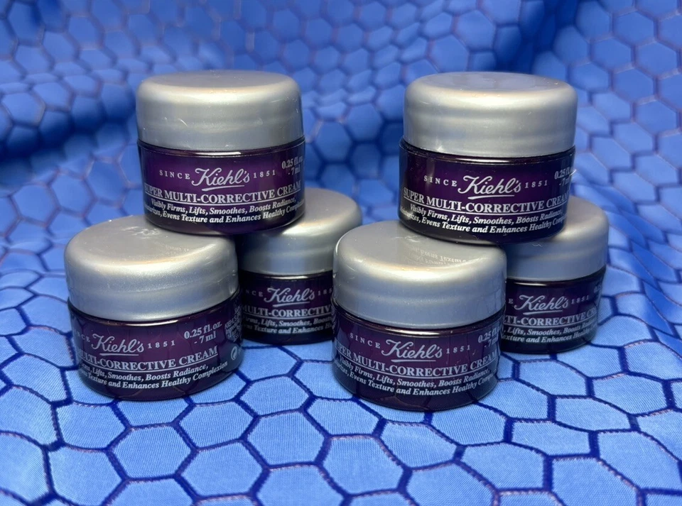 Kiehl's Super Multi Crema Facial Correctora 0.25oz 7ml Viaje Mini Tamaño LOTE DE 6 Foto 1 de 1
