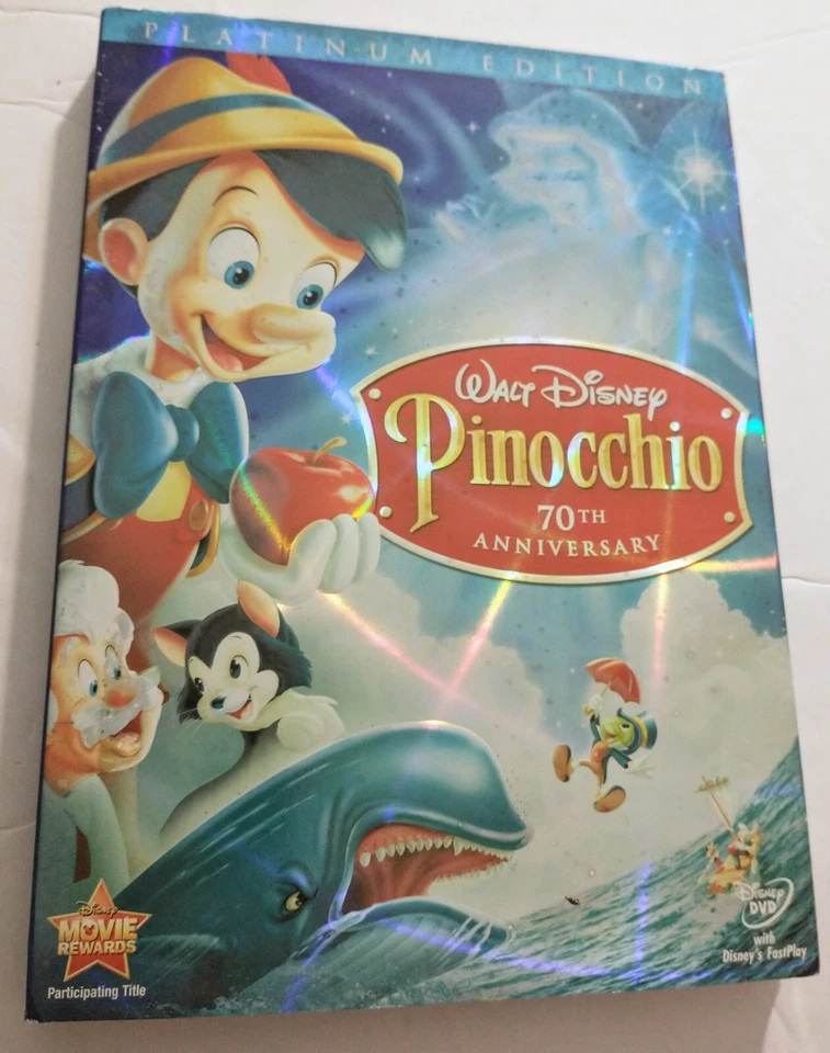 Pinocchio (DVD, 2009 2-Disc Set 70th Anniversary Platinum Ed) -New + Slip Cover  - Image 1 of 4