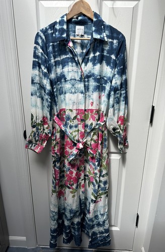 PALM ANGELS Camicia MISA floreale scuro maxi bottoni $510 taglia XS BETTINA Anthropologie
