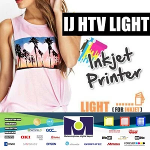 IJ HTV LIGHT Ink jet Aqueous Printable Textile Vinyl PU 8.27”x 11.69” 5 Sheets - Imagen 1 de 7