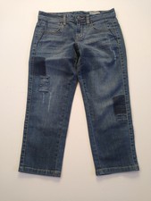 Converse All Stars Ladies Distressed Denim Capri Jeans Size W27L21