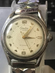AMKO Incabloc Rare 32mm White Dial 17 Jewels Manul Wind Watch, Run (Lot2137) - Bild 1 von 12