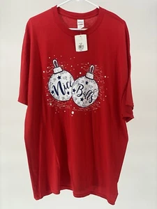 Adornos de Vacaciones Bonitas Bolas Clásico Unisex Cuello Redondo Camiseta Roja Talla 2XL - Imagen 1 de 7