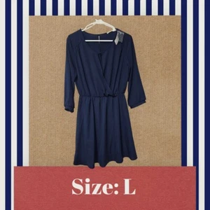 Nuevo con etiquetas Vestido para mujer exuberante manga 3/4" azul marino talla grande 100 % poliéster - Imagen 1 de 7