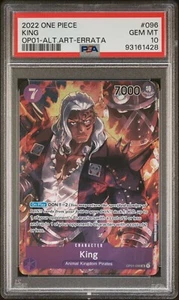 👑💎 2022 One Piece Romance Dawn OP01-96 KING SECRET ARTE ANTIGUO RARO 🇺🇸PSA 10 💎 - Imagen 1 de 3