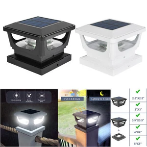 Solar Post Cap Lights Fence Post Lights Outdoor for 3x3 4x4 inch Wooden Posts UK - Picture 1 of 19