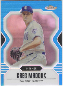 Greg Maddux 2007 Topps Finest Blue Refractor SP /399 #30 San Diego Padres HOF