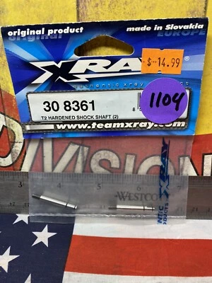 XRAY  30-8361 T2 Hardened Shock Shaft 2pc. ~NEW~ USA SHIPPED - Image 1 of 3