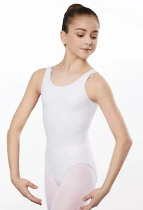 Dance Leotard Small Adult White Balera MT12456 Tank Ballet Tap Jazz - Picture 1 of 5
