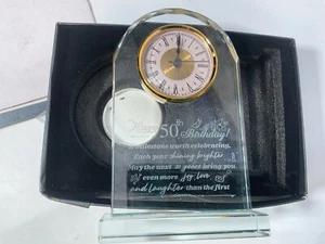 New Qianchang 50th birthday glass Clock best gift for you - Picture 1 of 7