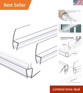Frameless Shower Door Bottom Seal Think 5/16" Long 78'' Shower Door Sweep to ... - Picture 1 of 8