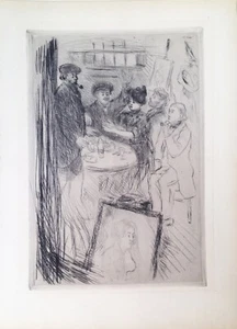 Jean Francois Raffaelli Etching: "Les Rapins" 1909 - Picture 1 of 3