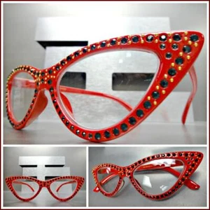 Para mujer Elegante Elegante LECTURA OJOS DE GATO LECTORES GAFAS LECTORES Bling Red Frame - Imagen 1 de 7