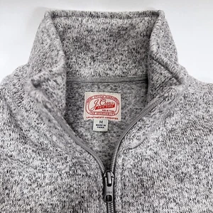 J. Crew Men's Summit Fleece Pullover Grey 1/2 Zip Long Sleeve B0692 Size Medium - Picture 1 of 14